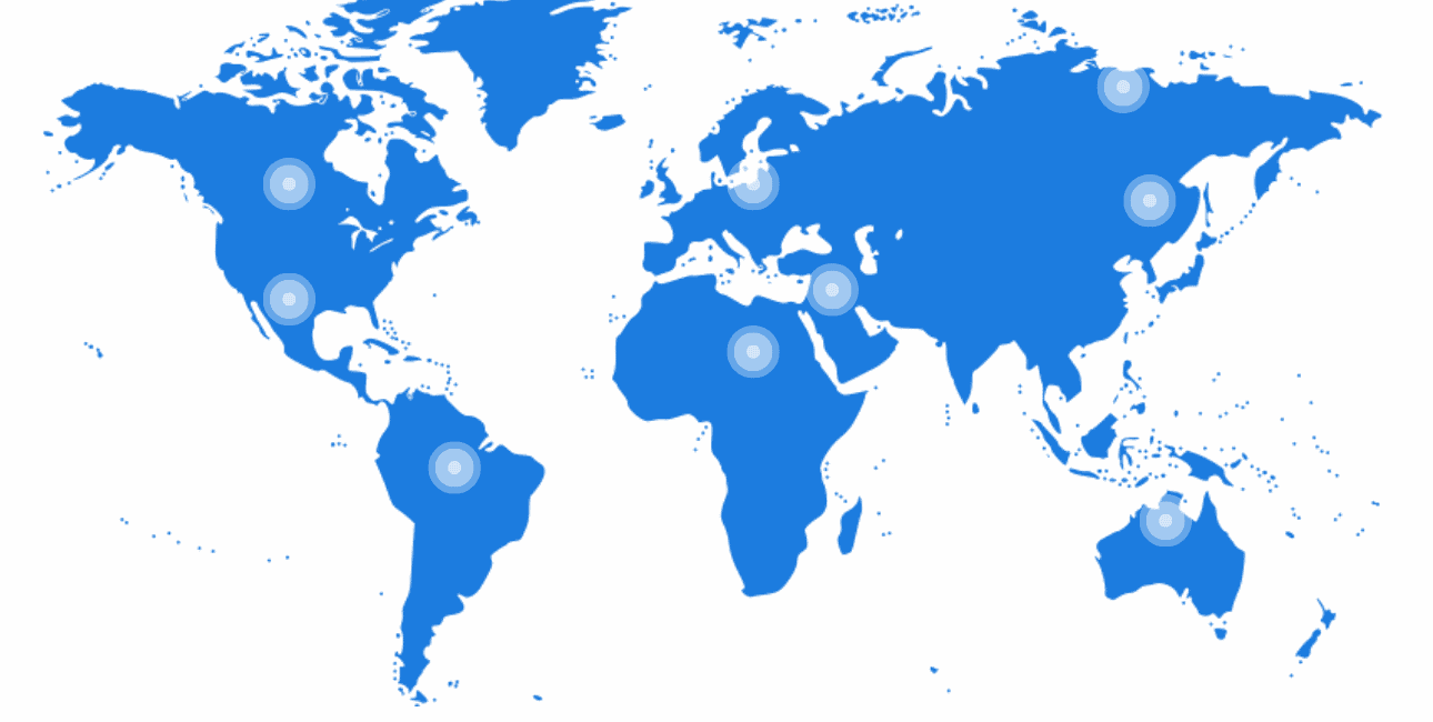 Mapa de calor mundial de hubs de talento